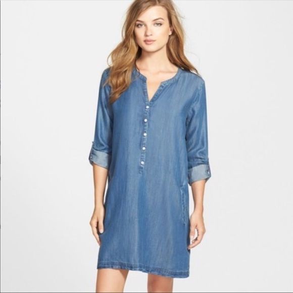 Soft Joie Dresses & Skirts - Soft Joie Eguine Chambray Shirt Dress XS